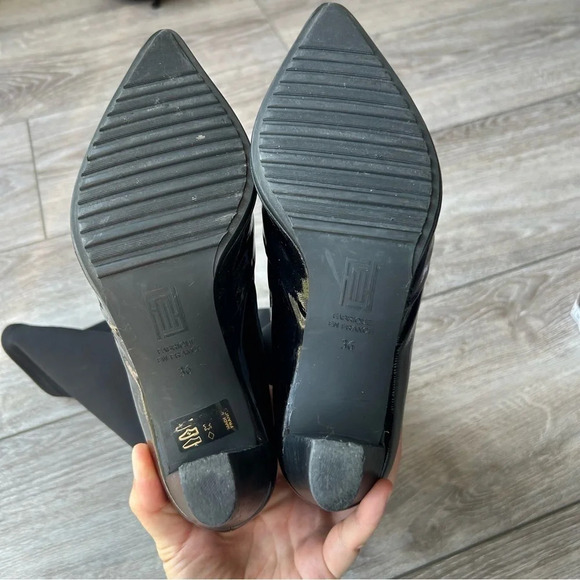 France Mode Patent Leather Heeled Sock Boots Made in France - Picture 11 of 13